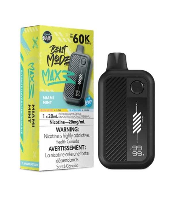 Flavour Beast Miami Mint Ice Flavour Beast Beast Mode Max 3 60k Rechargeable Disposable