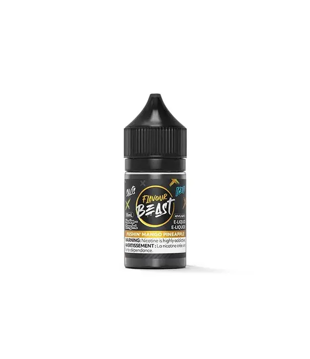 Flavour Beast Pushin Mango Pineapple Ice 20mg Flavour Beast Nic Salt 30ml E-liquid