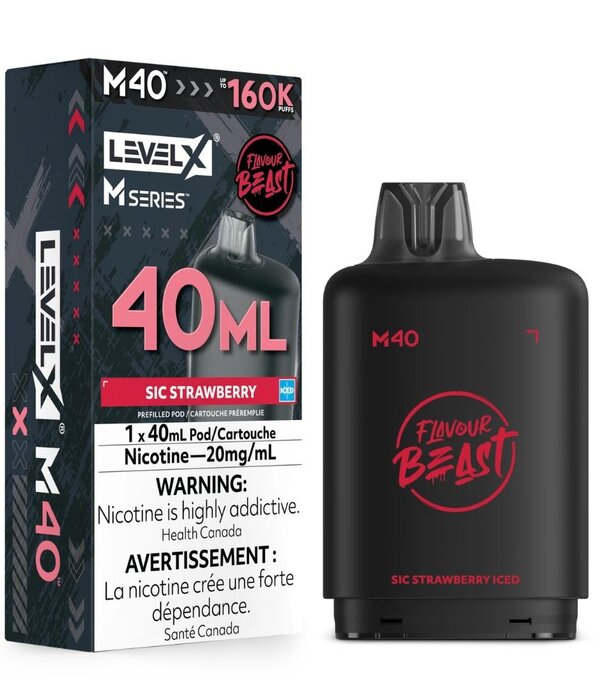 level X Cherry Blast Ice Flavour Beast Level X M-Series 160k Disposable Vape Pod