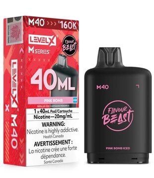 Pink Bomb Ice Flavour Beast Level X M-Series 160k Disposable Vape Pod