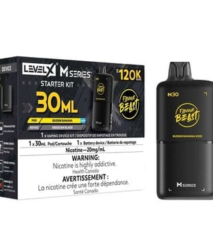 Bussin Banana Ice Flavour Beast Level X M-Series 120k Starter Kit
