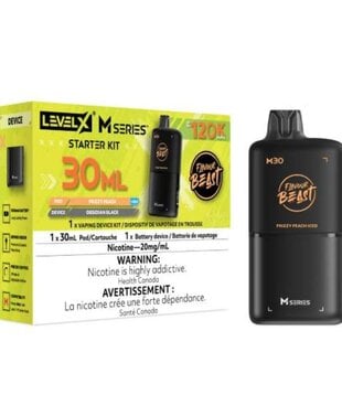 Frizzy Peach Ice Flavour Beast Level X M-Series 120k Starter Kit
