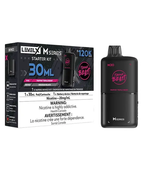 level X Trippin Triple Berry Flavour Beast Level X M-Series 120k Starter Kit