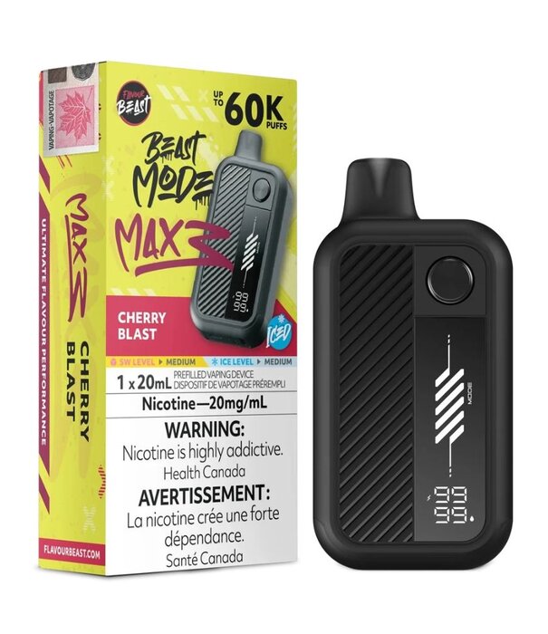 Flavour Beast Cherry Blast Ice Flavour Beast Beast Mode Max 3 60k Rechargeable Disposable