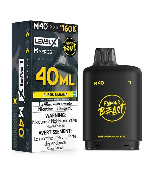 level X Bussin Banana Ice Flavour Beast Level X M-Series 160k Disposable Vape Pod