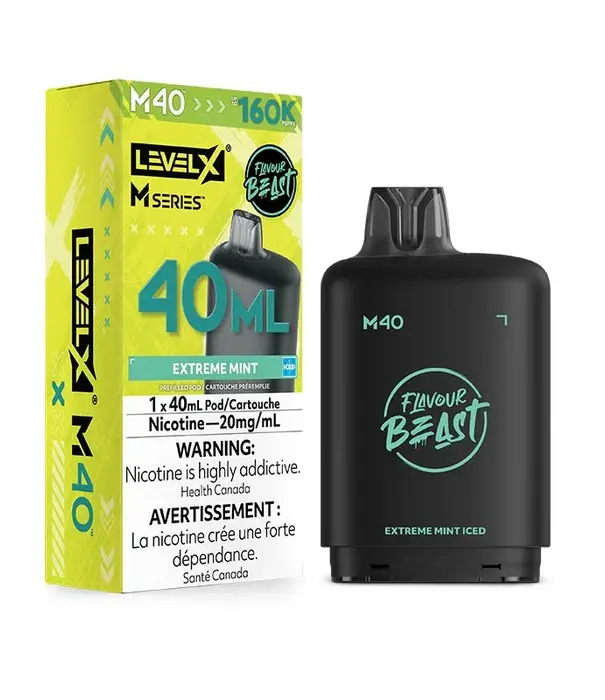 level X Extreme Mint Ice Flavour Beast Level X M-Series 160k Disposable Vape Pod