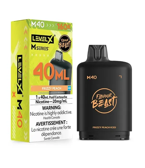 level X Frizzy Peach Ice Flavour Beast Level X M-Series 160k Disposable Vape Pod