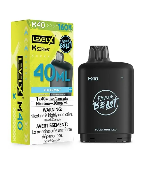 level X Polar Mint Ice Flavour Beast Level X M-Series 160k Disposable Vape Pod