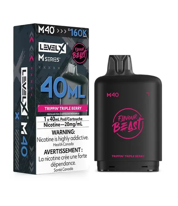 level X Trippin Triple Berry Flavour Beast Level X M-Series 160k Disposable Vape Pod