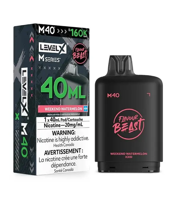 level X Weekend Watermelon Ice Flavour Beast Level X M-Series 160k Disposable Vape Pod