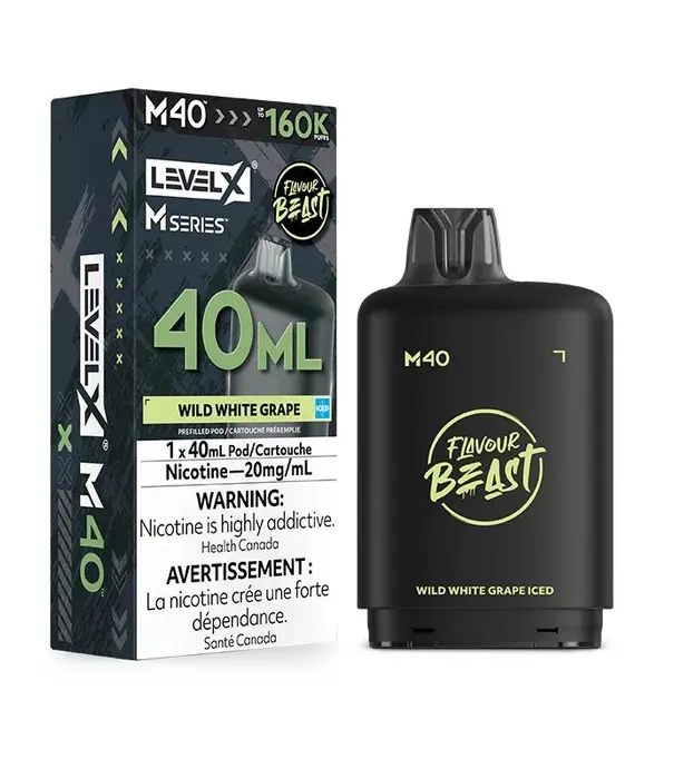 level X Wild White Grape Ice Flavour Beast Level X M-Series 160k Disposable Vape pod