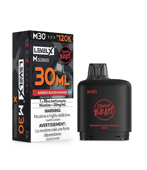 level X Bangin Blood Orange Ice Flavour Beast Level X M-Series 120k Disposable Vape Pod