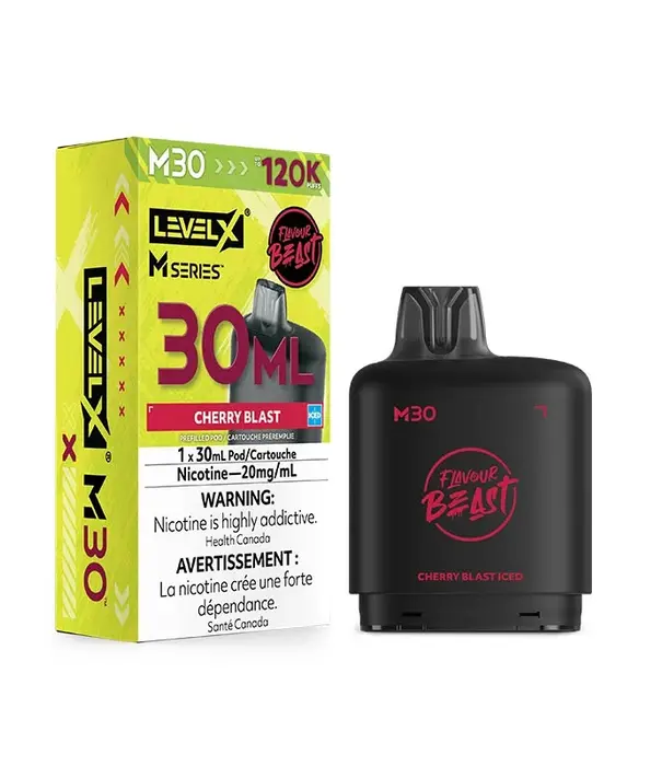 level X Cherry Blast Ice Flavour Beast Level X M-Series 120k Disposable Vape Pod