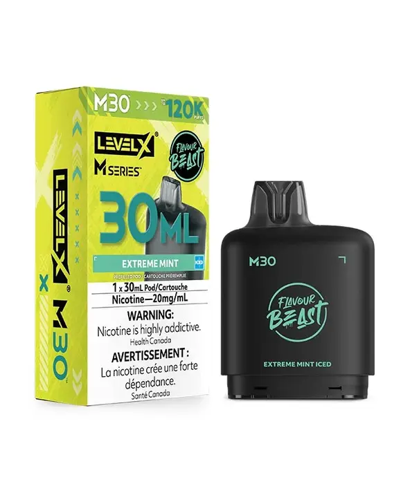 level X Extreme Mint Ice Flavour Beast Level X M-Series 120k Disposable Vape Pod