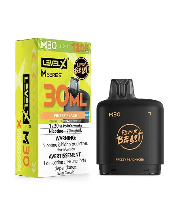 level X Frizzy Peach Ice Flavour Beast Level X M-Series 120k Disposable Vape Pod