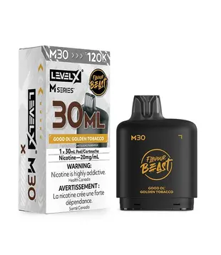 Good Ol Golden Tobacco Flavour Beast Level X M-Series 120k Disposable Vape Pod