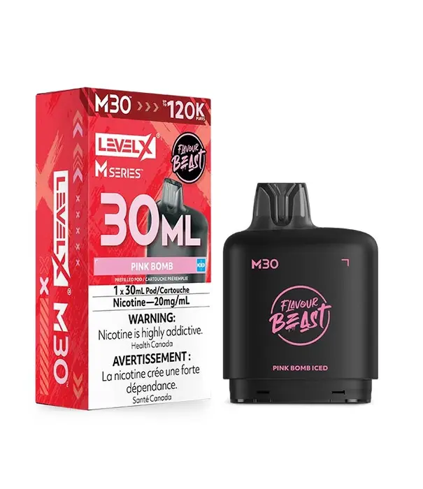 level X Pink Bomb Ice Flavour Beast Level X M-Series 120k Disposable Vape Pod