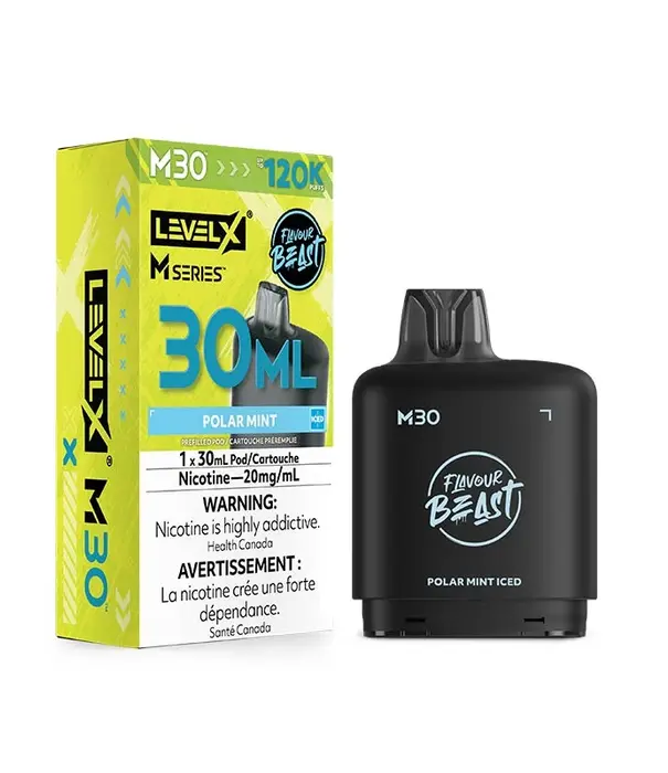 level X Polar Mint Ice Flavour Beast Level X M-Series 120k Disposable Vape Pod