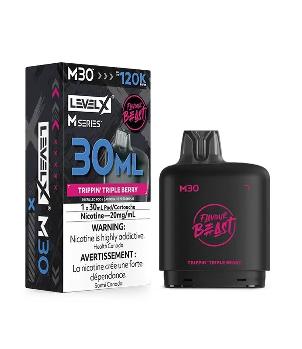 level X Trippin Triple Berry Flavour Beast Level X M-Series 120k Disposable Vape Pod