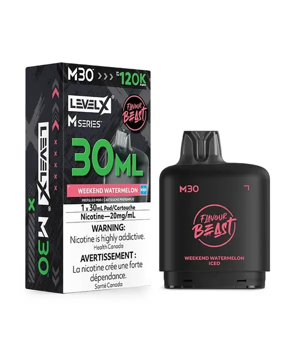level X Weekend Watermelon Ice Flavour Beast Level X M-Series 120k Disposable Vape Pod