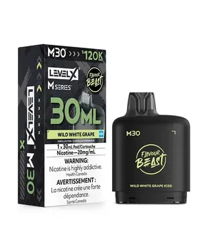 Wild a white Grape Ice Flavour Beast Level X M-Series 120k Disposable Vape Pod