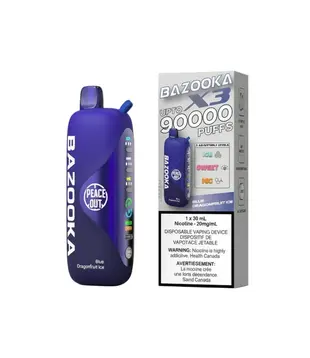 Blue Dragonfruit Ice Bazooka X3 90k Rechargeable Disposable