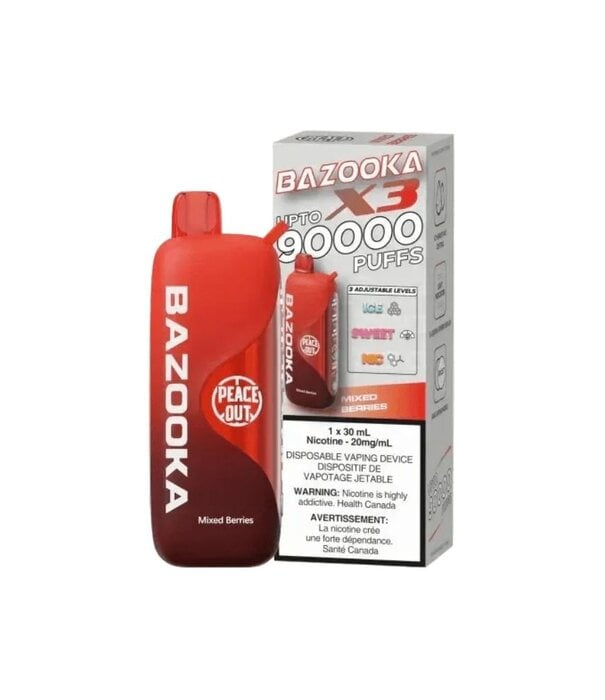 Bazooka Mixed Berries Bazooka X3 90k Rechargeable Disposable