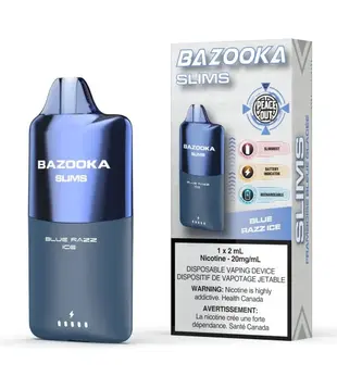 Blue Razz Ice Bazooka Slim 2ml Rechargeable Disposable