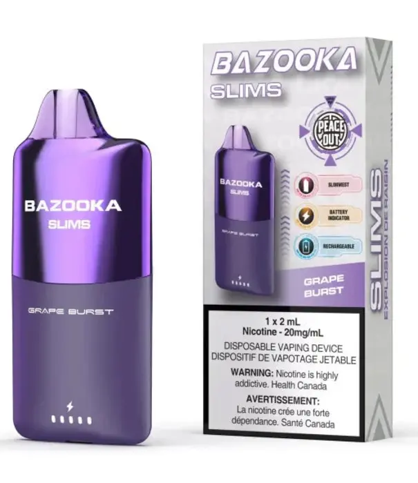Bazooka Grape Burst Bazooka Slim 2ml Rechargeable Disposable
