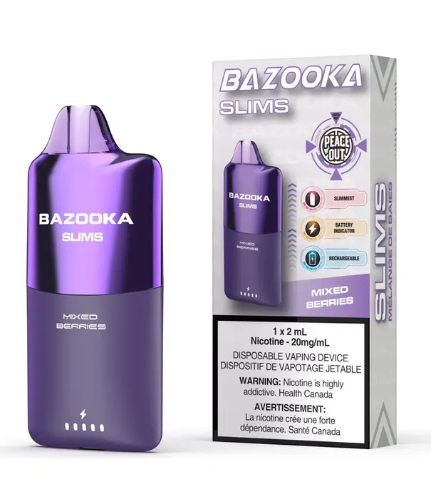 Bazooka Mixed Berries Bazooka Slim 2ml Rechargeable Disposable