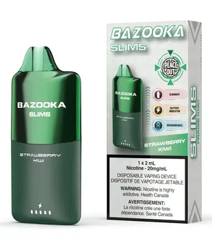 Strawberry Kiwi Bazooka Slim 2ml Rechargeable Disposable