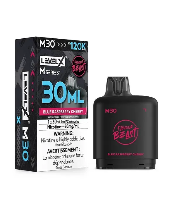 level X Blue Raspberry Cherry Flavour Beast Level X M-Series 120k Disposable Vape Pod