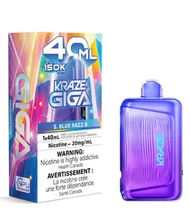 S. Blue Razz G Kraze Giga 150k Recharegable Disposable