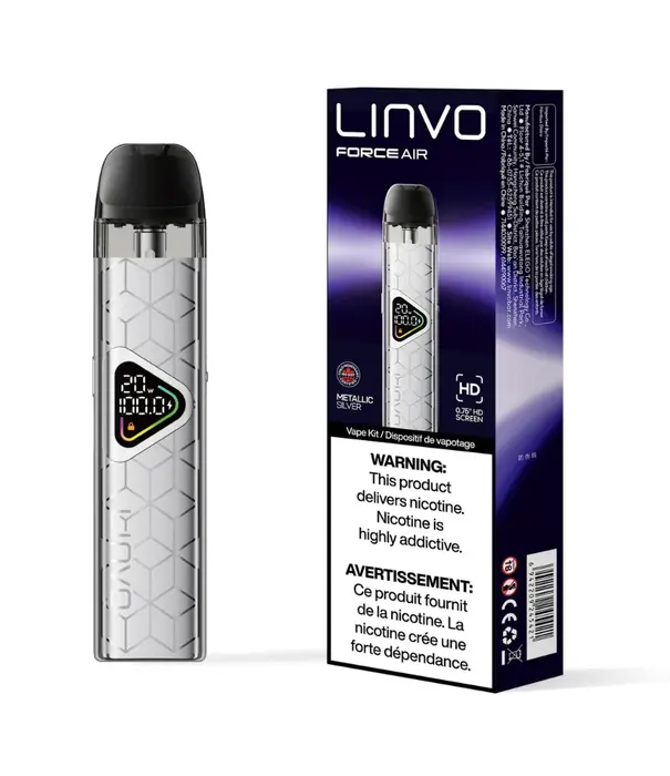 Linvo Metallic Silver Linvo Air Force 30w Open Pod Device (CRC)