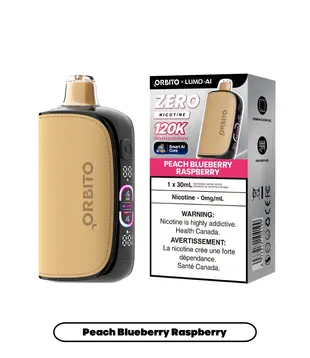 Peach Blueberry Raspberry Zero Nic Orbito Lumo AI 120k Rechargeable Disposable