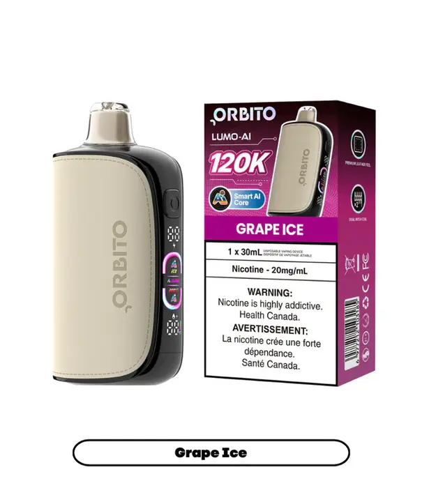 Orbito Grape Ice Zero Nic Orbito Lumo AI 120k Rechargeable Disposable