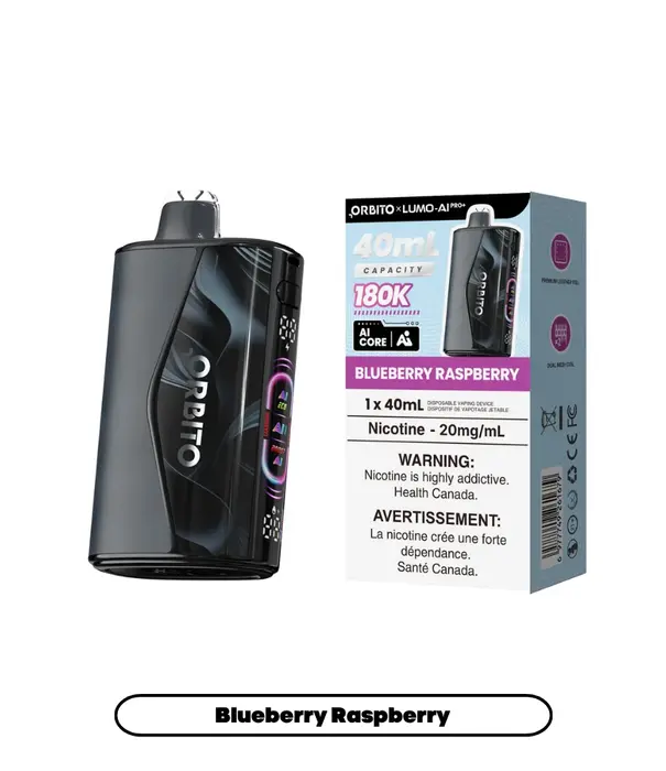 Orbito Blueberry Raspberry Orbito Lumo AI Pro+ 180k Rechargeable Disposable
