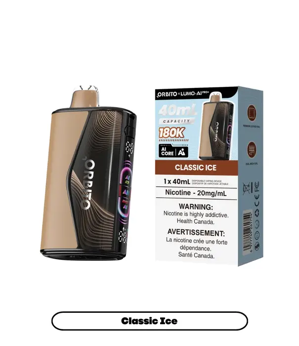 Orbito Classic Ice Orbito Lumo AI Pro+ 180k Rechargeable Disposable