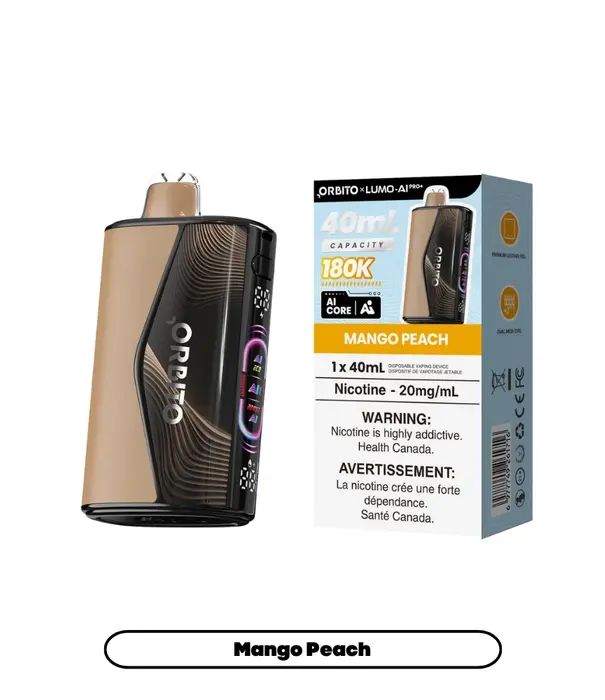 Orbito Mango Peach Orbito Lumo AI Pro+ 180k Rechargeable Disposable