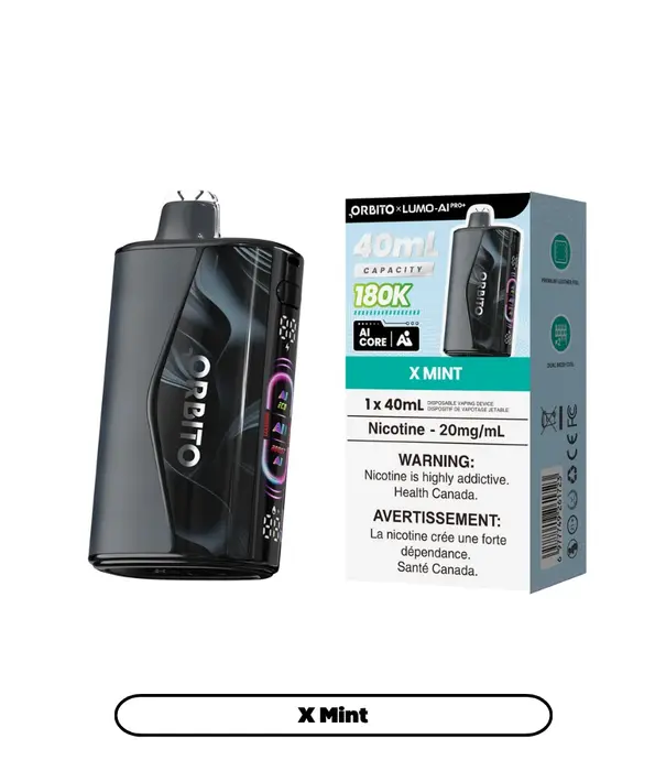 Orbito X Mint Orbito Lumo AI Pro+ 180k Rechargeable Disposable