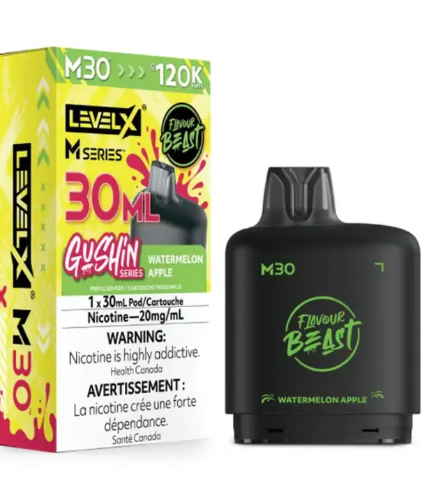 level X Watermelon Apple Flavour Beast Gushin Level X M-Series 120k Disposable Vape Pod