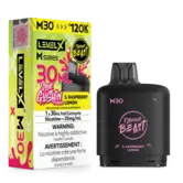 S. Raspberry Lemon Flavour Beast Level X M-series  120k Disposable Vape Pod