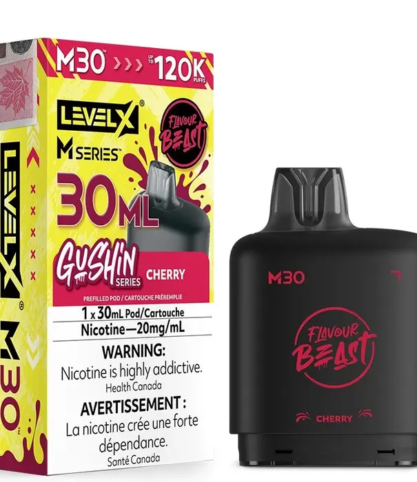 level X Cherry Flavour Beast Gushin Level X M-series 120k Disposable Vape Pod