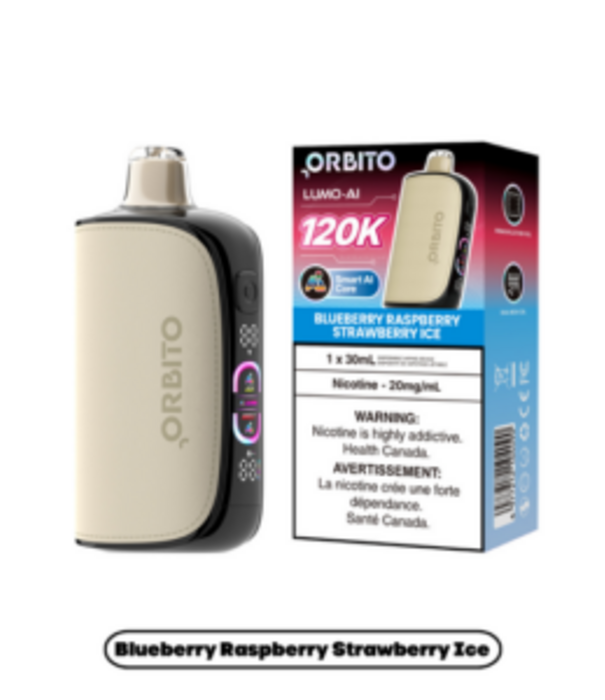 Orbito Blueberry Raspberry Strawberry Ice Orbito Lumo AI 120k Rechargeable Disposable