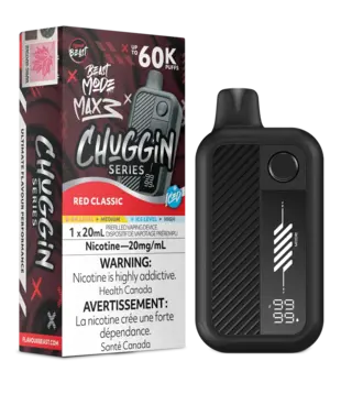 Red Classic Ice Flavour Beast Beast Mode Max 3 Chuggin 60k Rechargeable Disposable