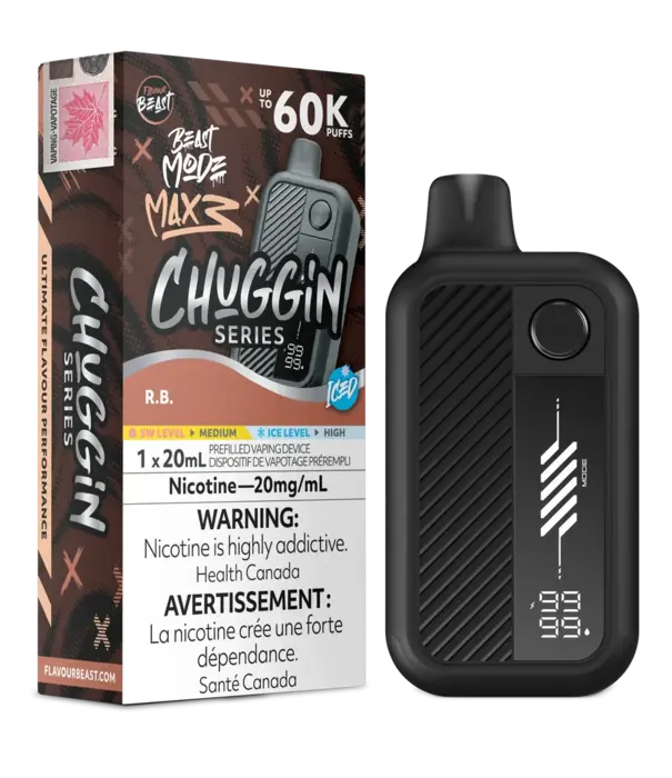 Flavour Beast R.B. Ice Flavour Beast Beast Mode Max 3 Chuggin 60k Rechargeable Disposable