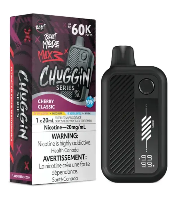 Flavour Beast Cherry Classic Ice Flavour Beast Beast Mode Max 3 Chuggin 60k Rechargeable Disposable