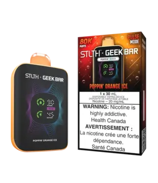 Poppin Orange Ice STLTH X Geekbar 80k Rechargeable Disposable