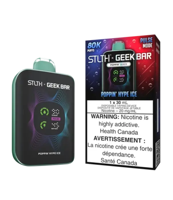 STLTH Poppin Hype Ice STLTH X Geekbar 80k Rechargeable Disposable