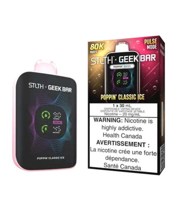 STLTH Poppin Classic Ice STLTH X Geekbar 80k Rechargeable Disposable